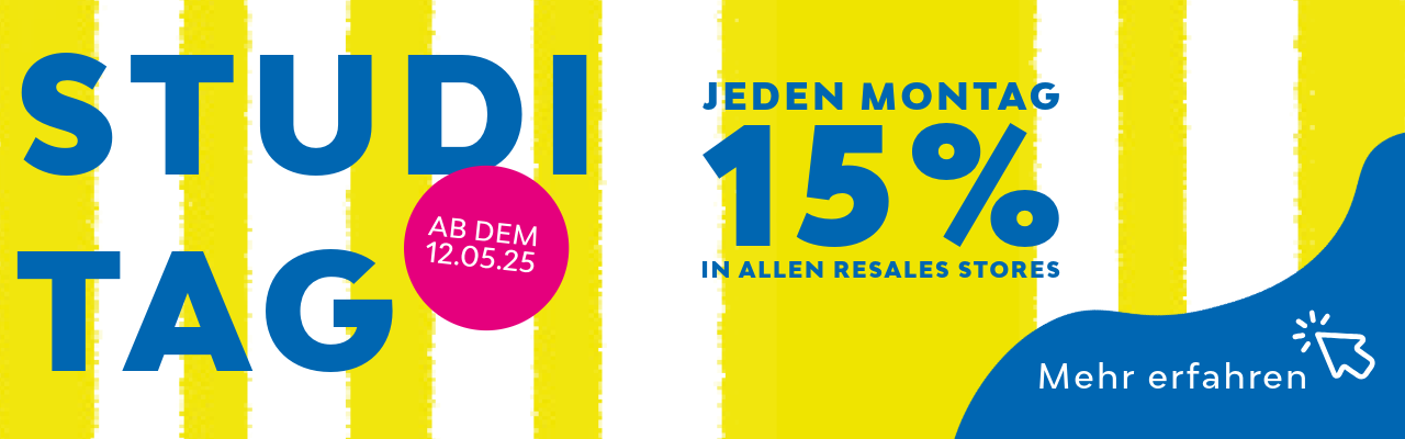 Banner mit der Info, dass es Rabatt für Studenten gibt