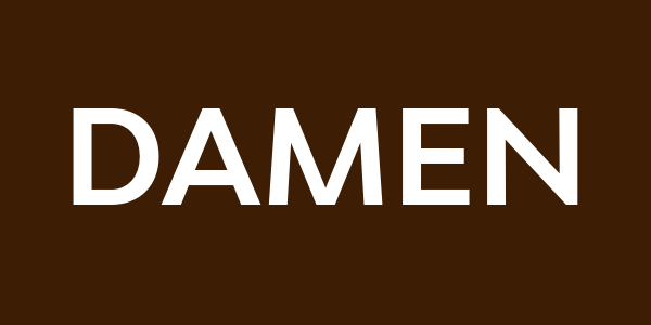 Secondhand Mode für Sie Blaues Banner mit dem weißen Wort Damen