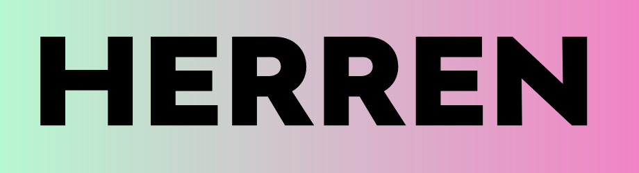 Banner mit dem schwarzem Wort Herren