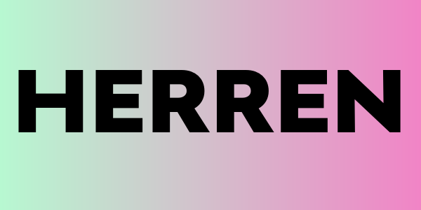 Banner mit dem schwarzem Wort Herren