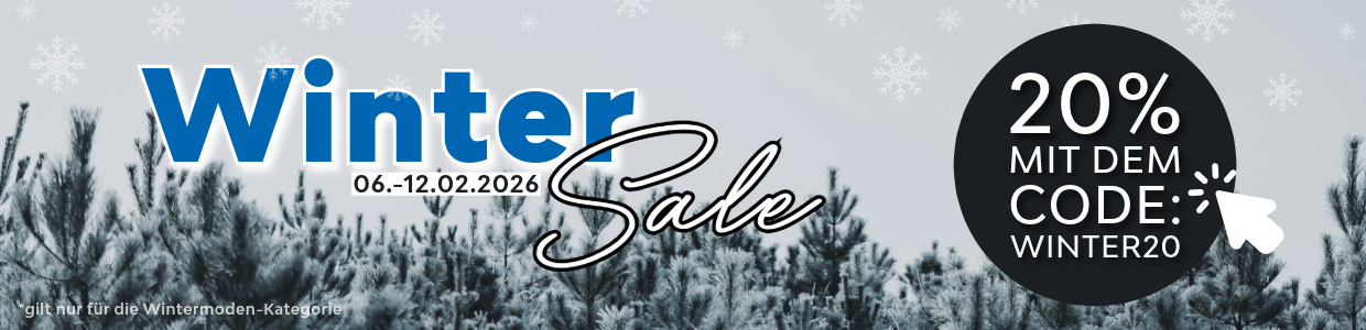 Banner mit der Aufschrift Wintermode