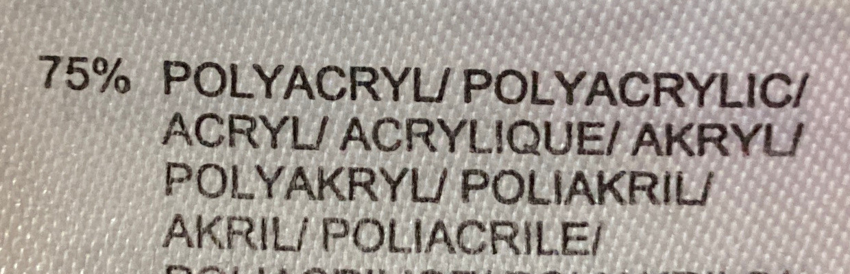 Pflegeetikett Polyacryl