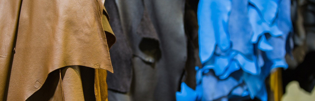 Leder in verschiedenen Farben